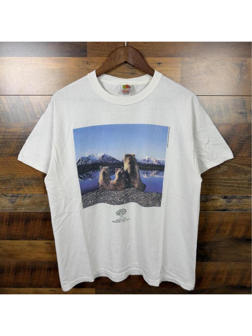 2009 Humane Society Bears Wildlife Nature Graphic T-Shirt Size L